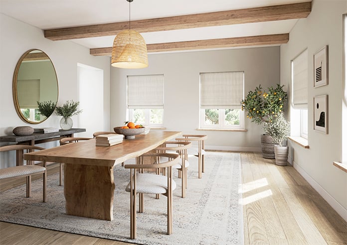 Emily Bond Oscar Stripe, Pebble - Twist&Fit Roman Blind - Image 7